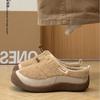 Niche thick-soled fluffy slippers women's new winter velvet warm one-pedal bag head cotton shoes