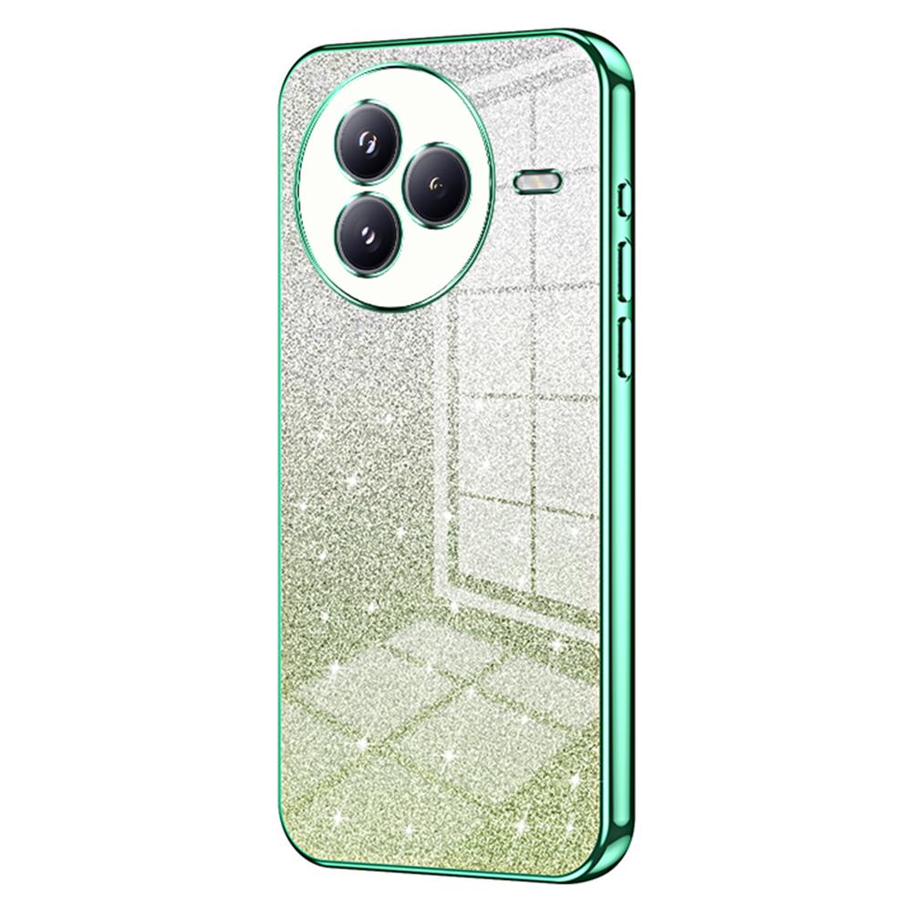 

Для Xiaomi Civi 5 Pro 5G Чохол Гальванічне Покриття Градієнт Блискітки ТПУ Чохол для Телефону Green