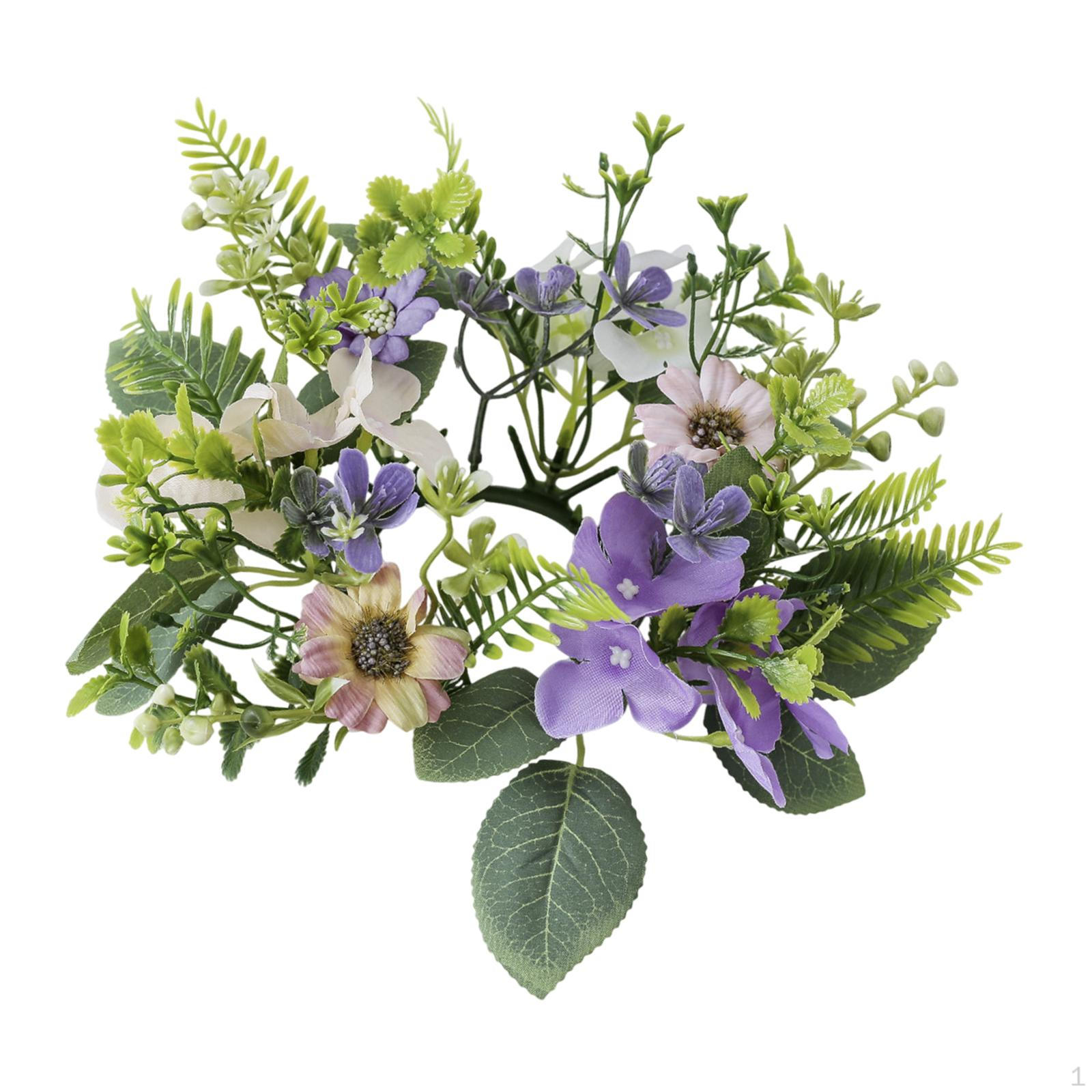 Весенние цветы имитация свеча кольцо венок многоцелевой многоразовый реалистичный