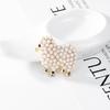 1Pcs Fashion Pearl Sheep Themed Animal Brooch Exquisite Unisex Jewelry for Men Women Work Wear Daily Decoration