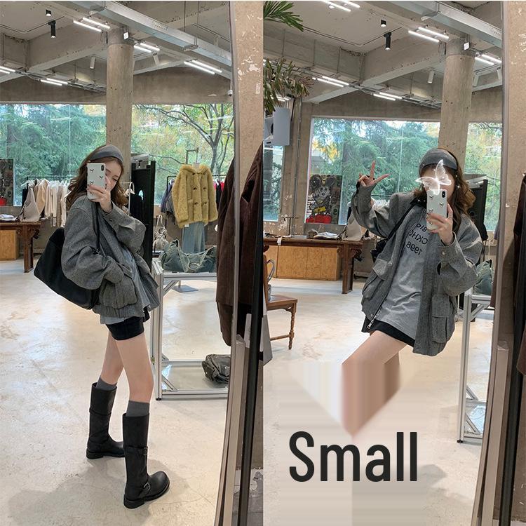 Su Yinyin Retro Cowhide Double Buckle Over-the-Knee Chunky Heel Round Toe Knight Boots for Women