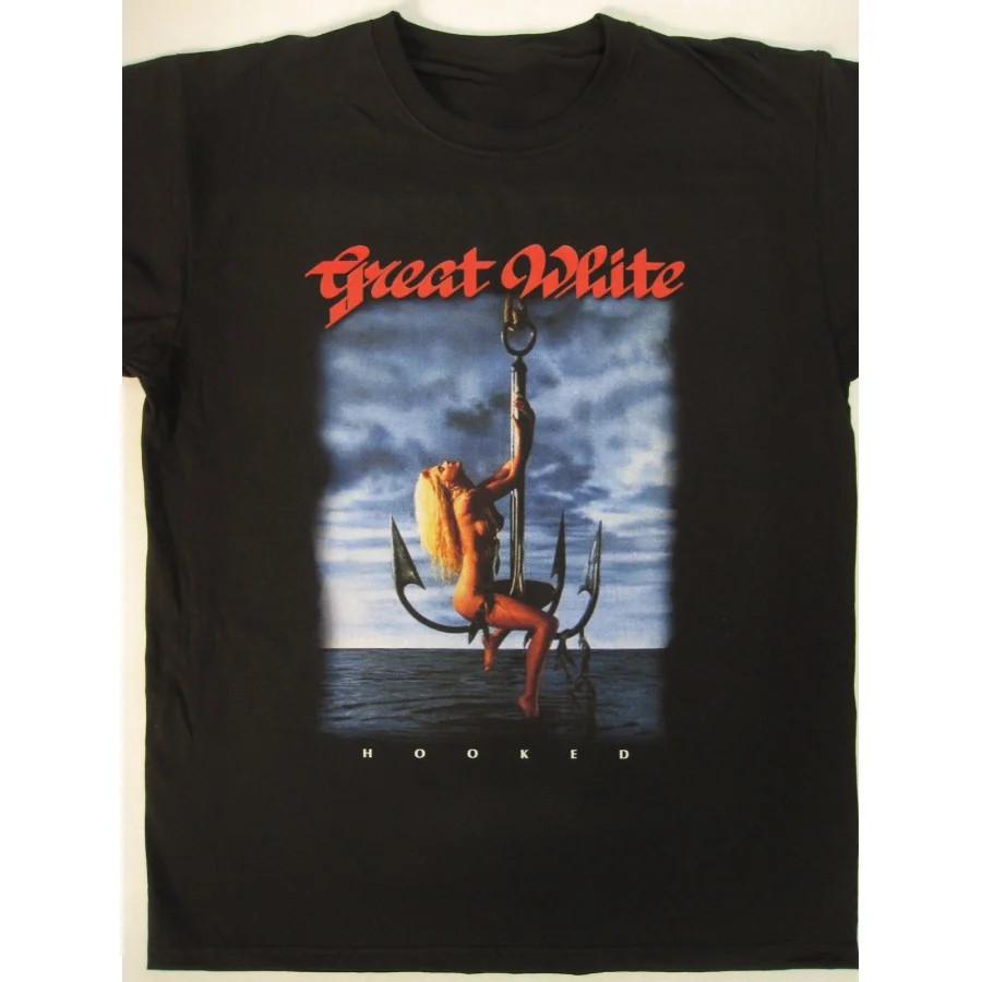 Vintage Great White Band Hooked Tour 91 T-shirt All Size SG144    Unisex T-Shirt XL