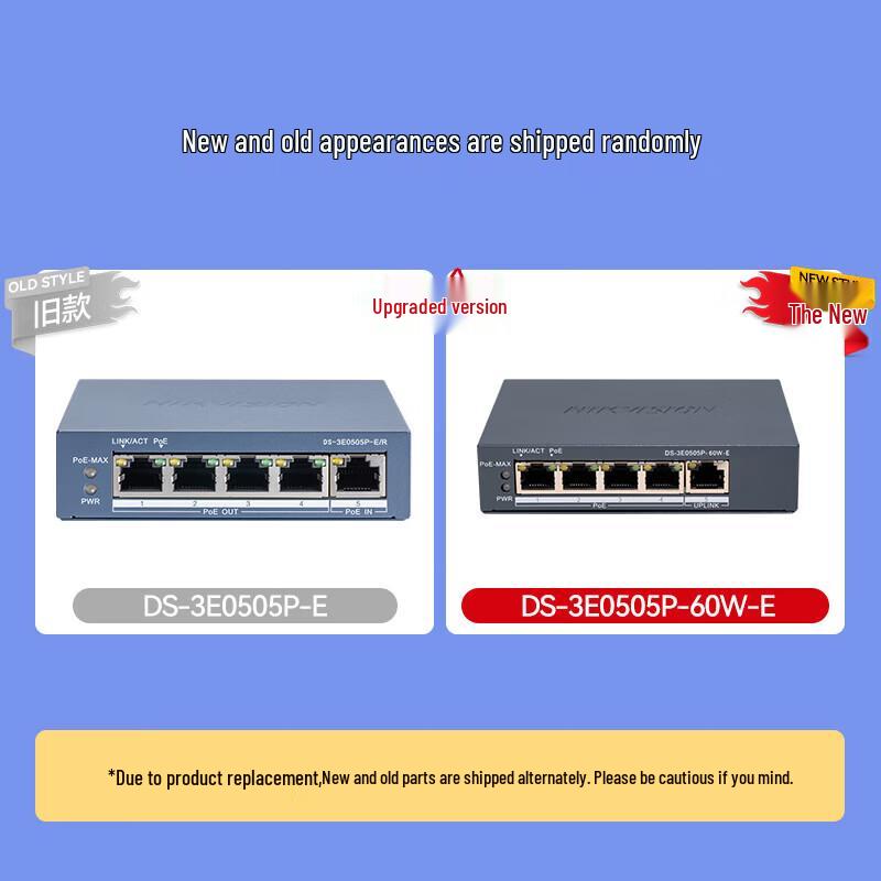 Hikvision 5-Port Gigabit PoE Unmanaged Switch CN Plug (adapter Included)