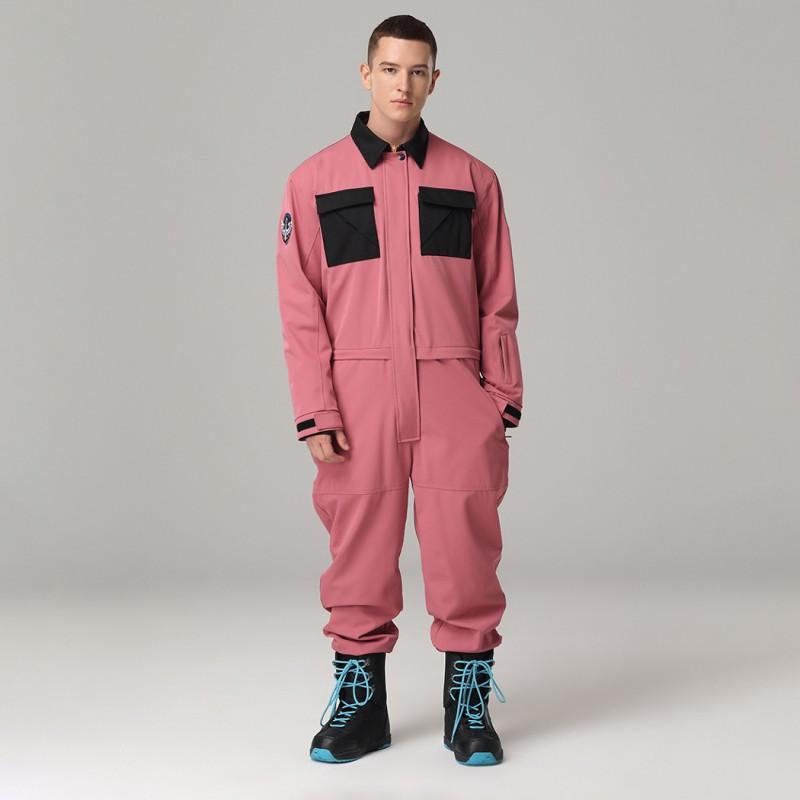 Unisex One-Piece Snowsuit Set Waterproof Windproof Warm Skiing Snowboarding Winter Sports