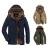 Winter Thickened Men's Cotton-padded Jacket Medium and Long Large Size Velvet Middle-aged and Elderly Cotton-padded Jacket