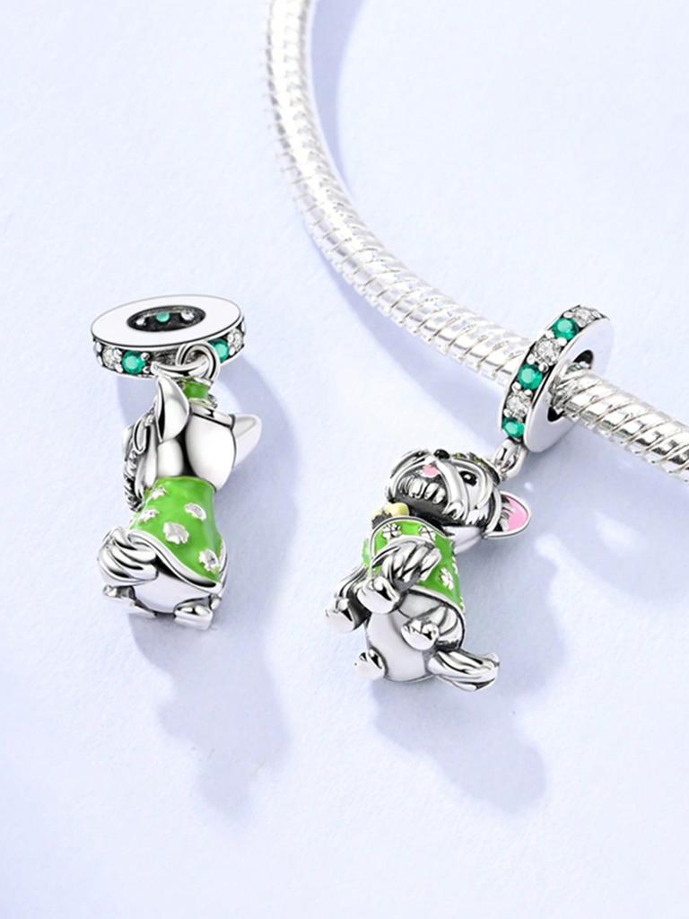 Copper Plated Original Charms Hip Hop Bear Butterfly Rose Beads Fit Bracelet Women'S Jewelry Gift