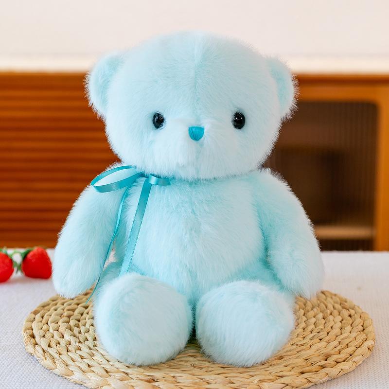 

Bear millet doll bear plush pillow toy hug doll children s room grab machine doll gift cute fun 35cm/0.43kg светло-синий