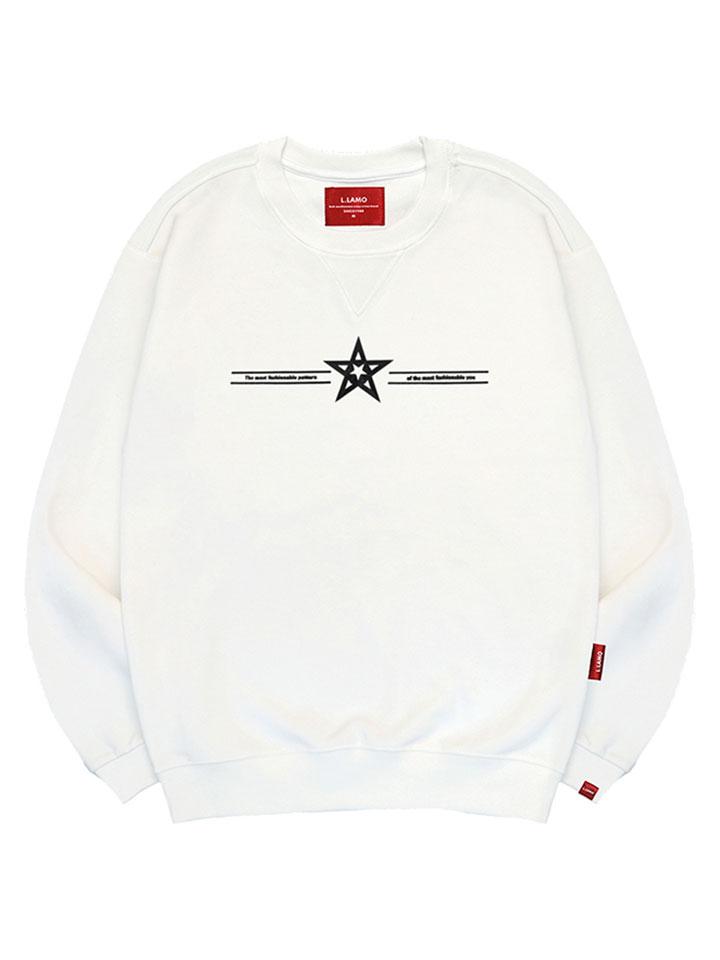 Ellamo Two-Star Sweatshirt Unisex Big Size S~4Xl (Type A)