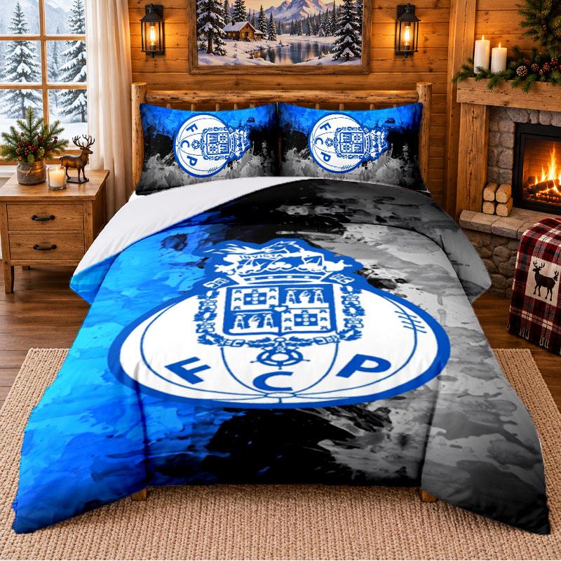 Porto Pattern Bedding 3Pcs Set Bed Sheet And Pillowcases For Indoor Bedroom