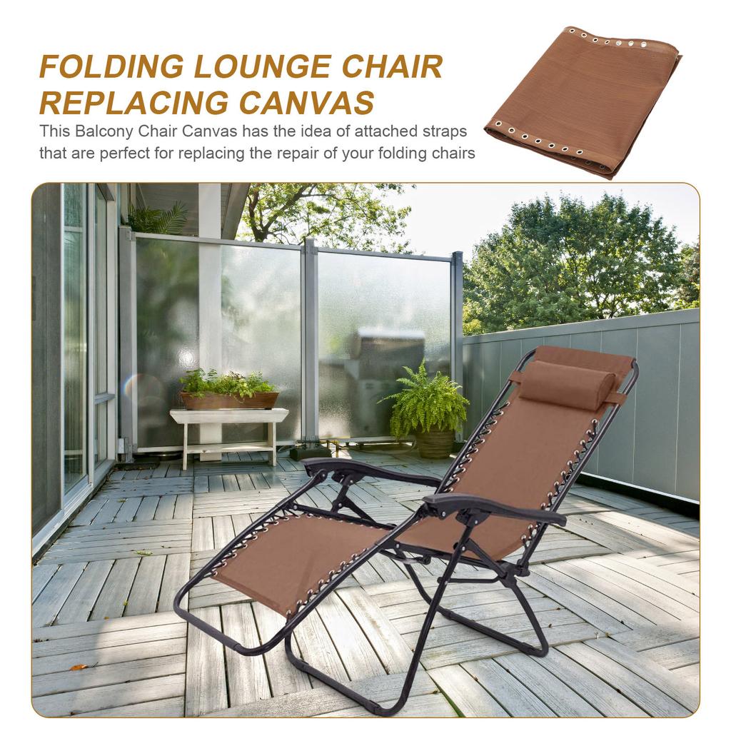 1Set Outdoor Chair Canvas Replacement Heavy Duty Lounge Cover for Folding Chairs Balcony Camping Useful Accessory