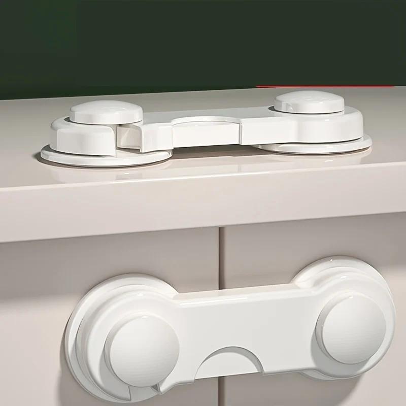 Premium Adjustable Plastic Cabinet Safety Drawer Locks Secure Anti-Pinch Door Locks for Home Improvement Kitchen