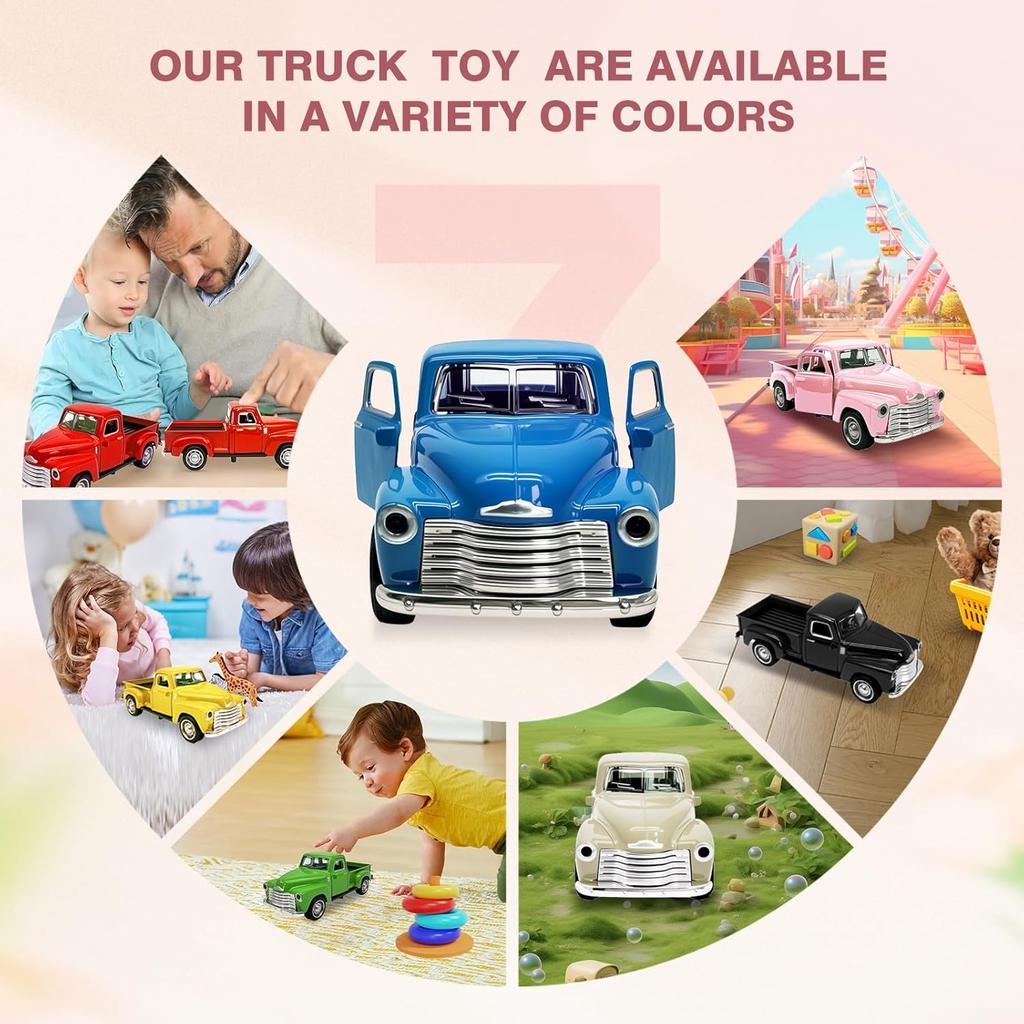 Little Blue Truck Toy for Toddlers 2 3 4 5 6 7 8 Year Old Boys Girls,1:32 Alloy Toddlers Car Toy Driveable,Car Door Can Open,Toy Trucks for Kids