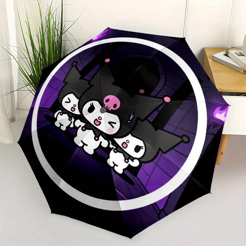 

1pc Gothic Kuromi Trio Umbrella with Plastic Handle,Suitable for All Seasons Home Travel Outdoor UmbrellaSanlio081