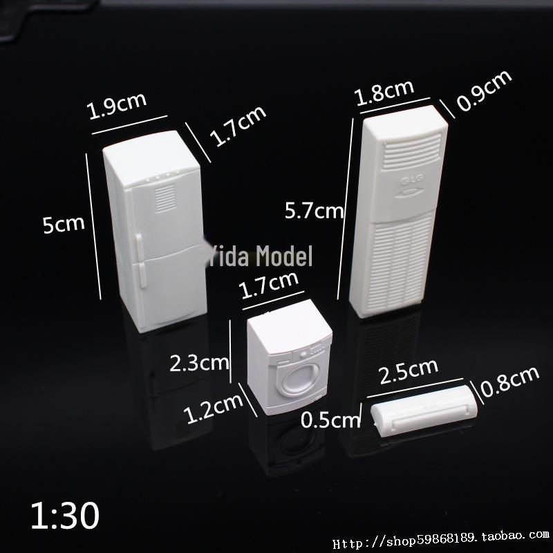 1:30 Scale DIY Construction Sand Table Model Materials for Students: Indoor Furniture, Bed, Wardrobe, Table, Sofa
