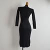 Fashion Style Sexy Sexy Halter Knitting Dress Women's Clothing Fall/Winter Slim Hem Double Side Slit Bodycon Dress