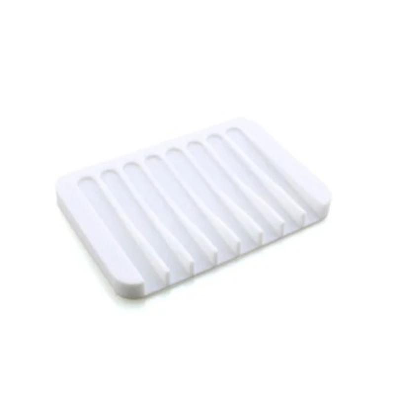 5pcs/set Free Punch Soap Box Silicone Draining Soap Holder Creative Kitchen Bathroom Countertop Non-slip Shelf