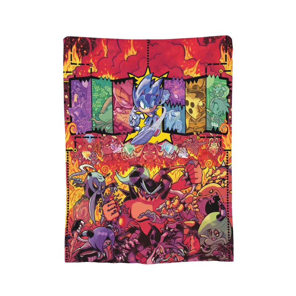 Shadow The Hedgehog Blankets Fleece Print   Multifunction Lightweight Throw Blanket for Sofa Outdoor Bedspreads