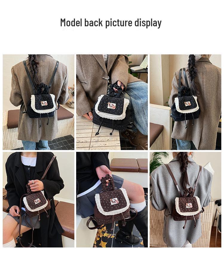 Lolita Bunny Lace Backpack - Autumn Korean Style Women's Casual Versatile Bag