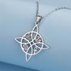 Dawapara Witch Knot Necklace Celtics Good Luck Irish Jewelry Stainless Steel Wiccan Vintage Wealth Amulet Women Necklace