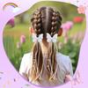 2Pcs Glitter Butterfly Hair Clips Long Tassel Kids Barrette  Performance Accessories