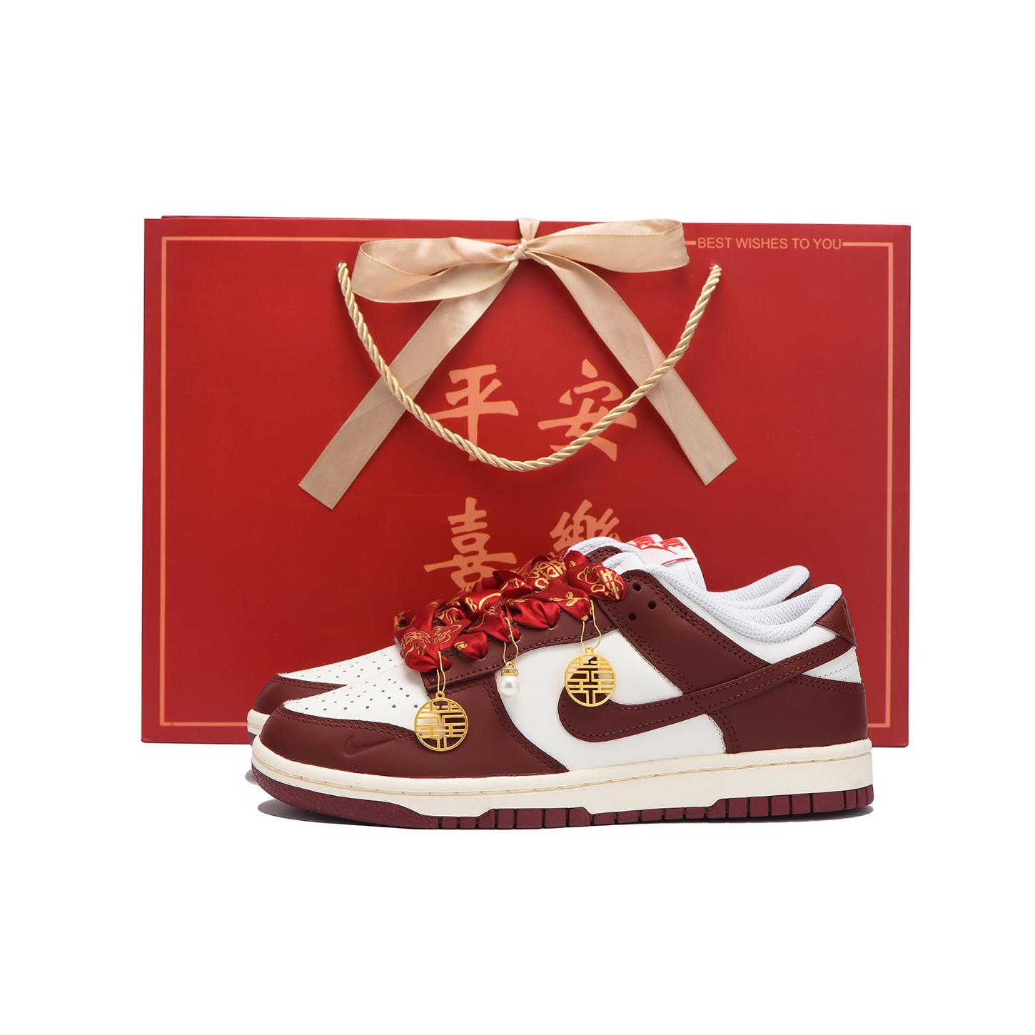 Nike Dunk Coverage Нескользящие Легкие Низкие Скейтбордические Кроссовки Женские True Red HJ3491-161(SBOX) 40.5