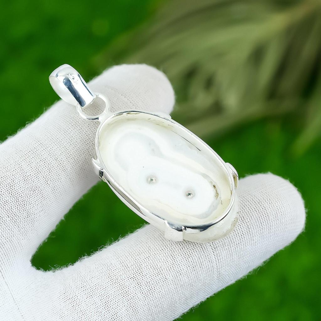 Womens Day Sale White Solar Quartz Gemstone 925 Silver Birthday Handmade Pendant