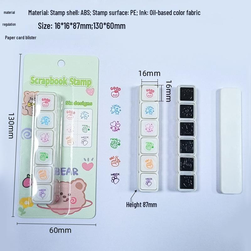 Creative Cartoon 6-in-1 Photosensitive Stamp for Kids