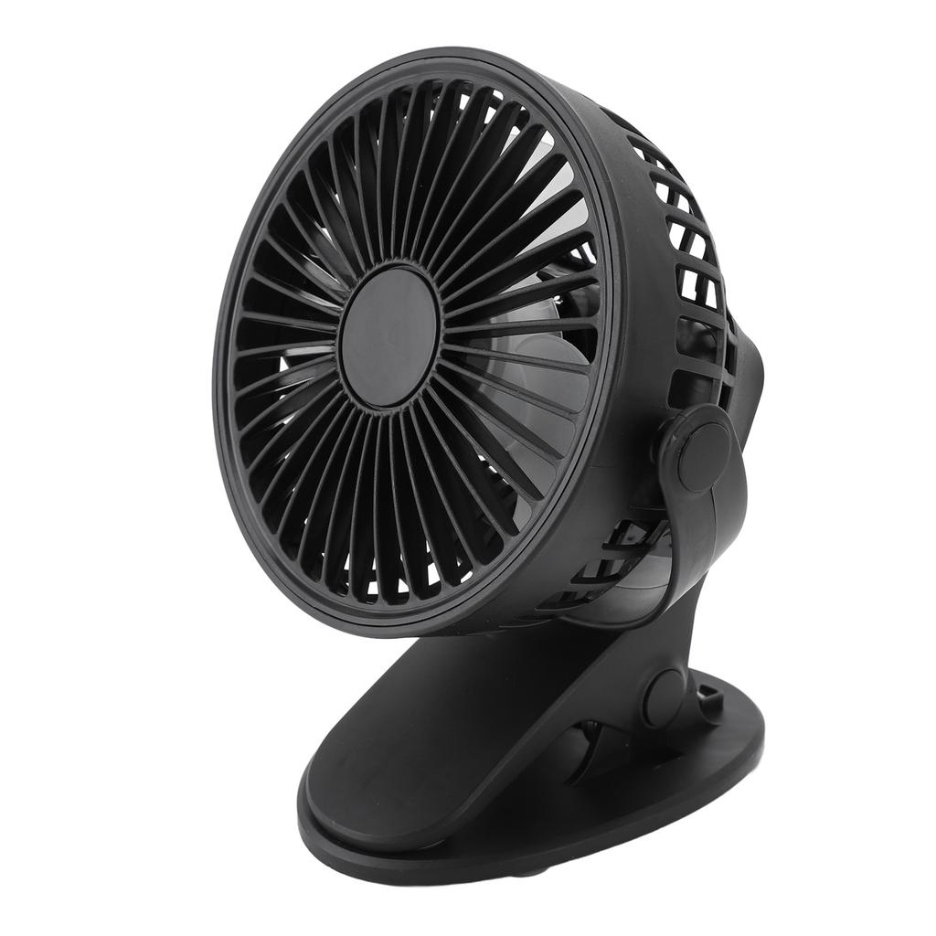 Clip On Fan 360 Degree Rotatable 3 Gears Quiet USB Charging Portable Small Desk Fan for Office