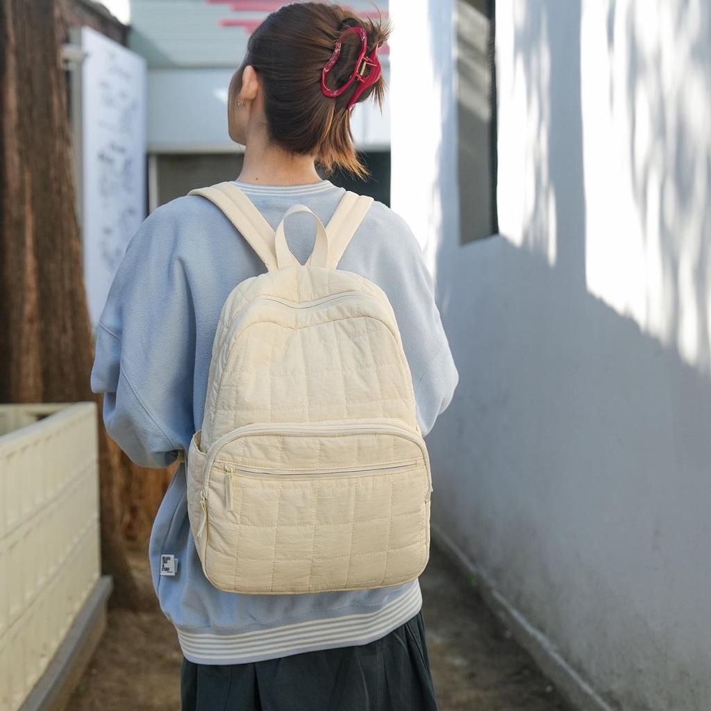 Women's Quilted Casual Outdoor Backpack - Large Capacity, Fashionable Laptop and Mummy Bag