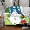 Moomin Snorkmaiden Front Blue House Flannel Blanket Super Soft Warm Cozy Blanket For Sofa Bed Office Travel Allseason Home Decor Gift