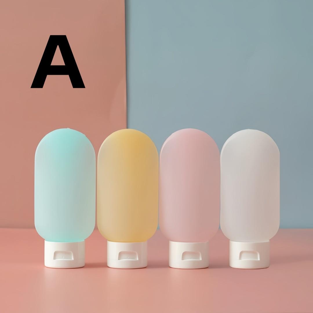 

4pcs Cosmetics 60ml Liquid Separate Bottles Hose Squeeze Flip Travel Lotion Bottles for Travel Toiletries Separate Small Package 60ml