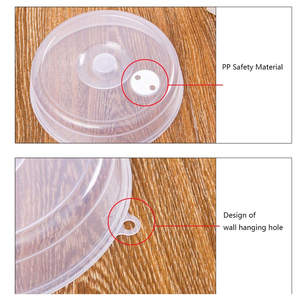 Microwave Oven Plate Cover Round Replacement Washable Household Kitchen Anti-Splatter Food Dish Steam Vent Accessories
