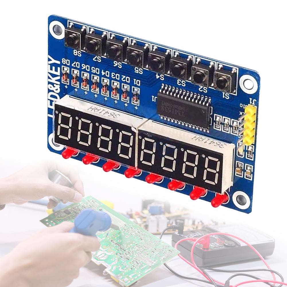 TM1637/TM1638/MAX7219 4/8 Digit Tube LED Segment Display Module for Arduino Clock RED Anode Tube Driver Board