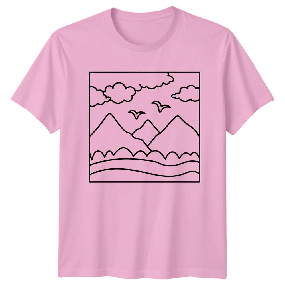 Mountain Range Landscape Unisexs TShirt Unisexs Tee Nature Graphic Top