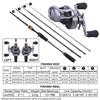 4 Sections Fishing Rod Combo Casting Fishing Reel Shield Ball Smooth Magnetic Brakes for Freshwater