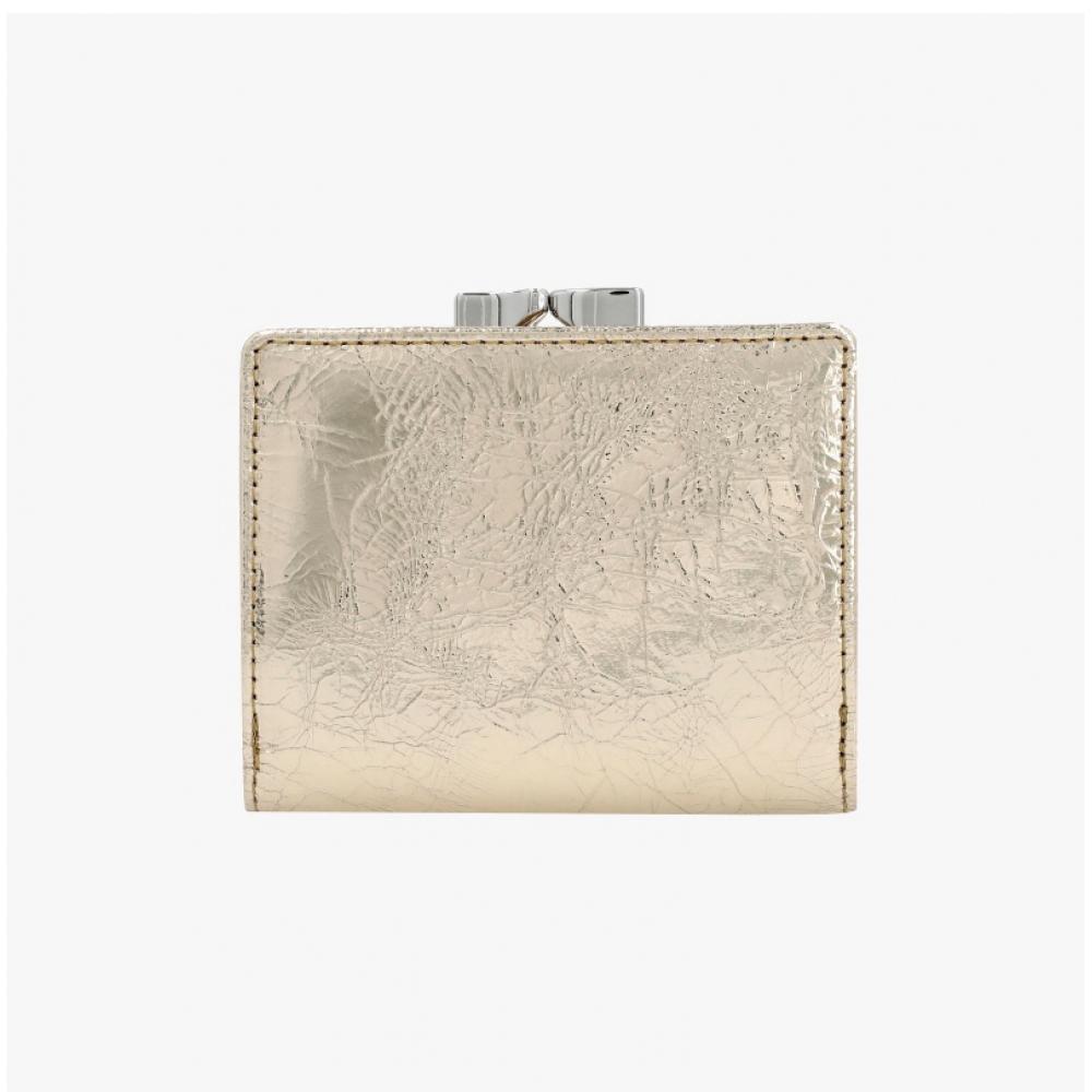 Vivienne Westwood Metallic Crinkle Small Frame Wallet 5115002mw L00a7 R401