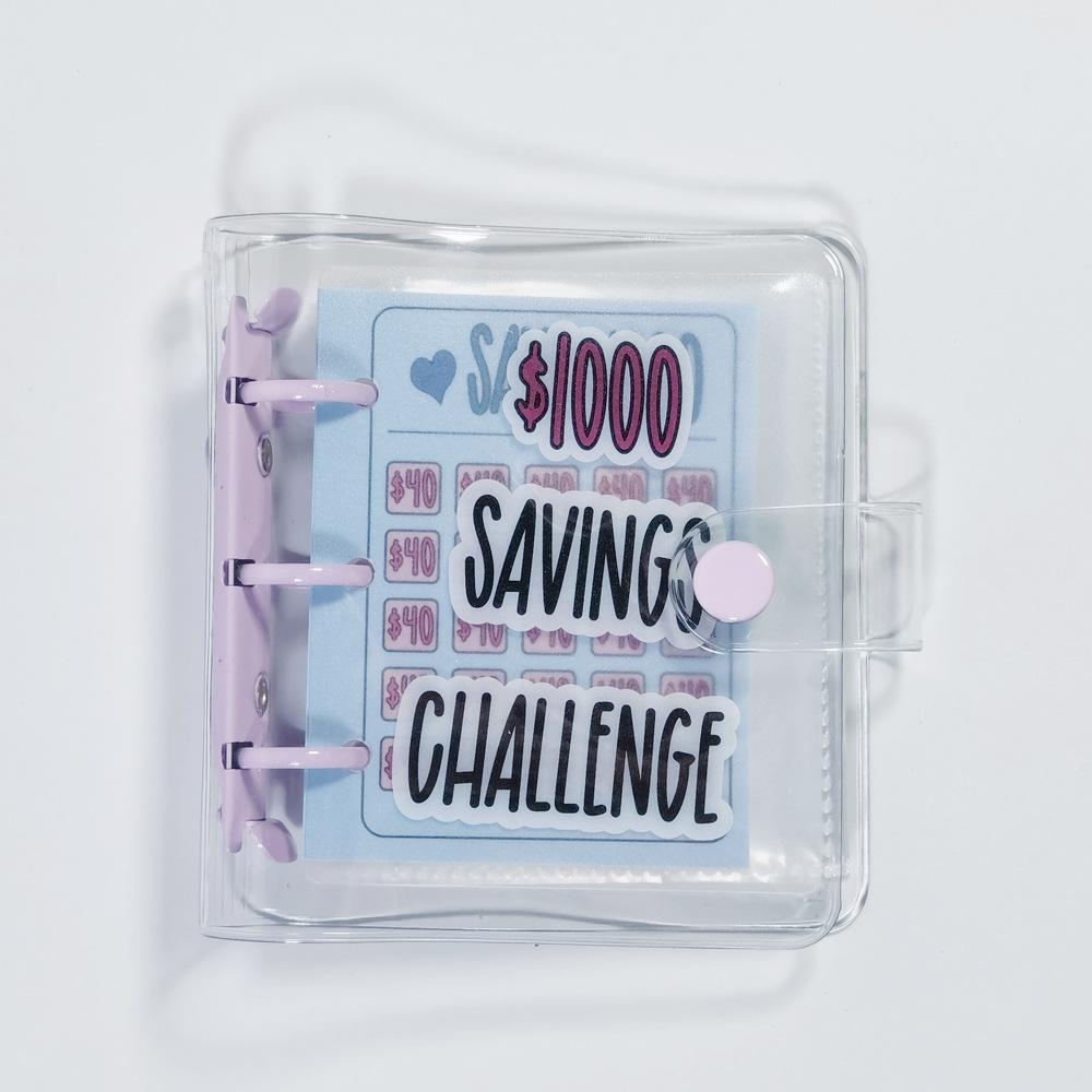 Cross-border Mini Cash Saving Binder: Loose-leaf Money Bag and Savings Challenge Book