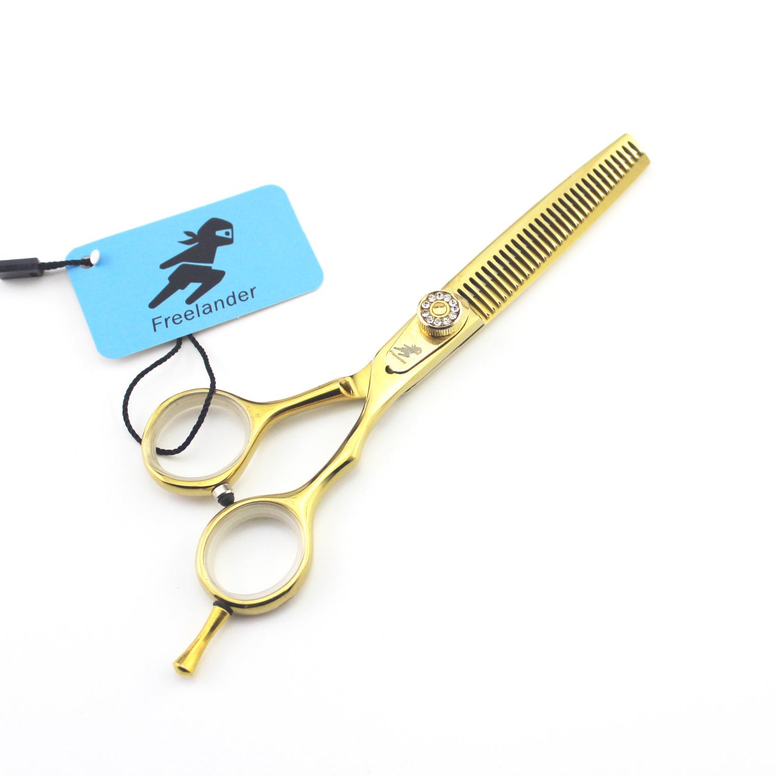 6-inch & 5.5-inch Gold Hairdressing Scissors: Barber, Straight, Bang, Thinning Options