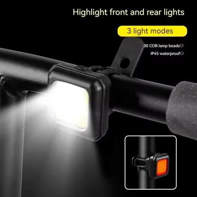 Bicycle Front Rear Light MTB Road Bike Type-C Charge Headlight Waterproof Taillight LED Lantern Cycling Accessories