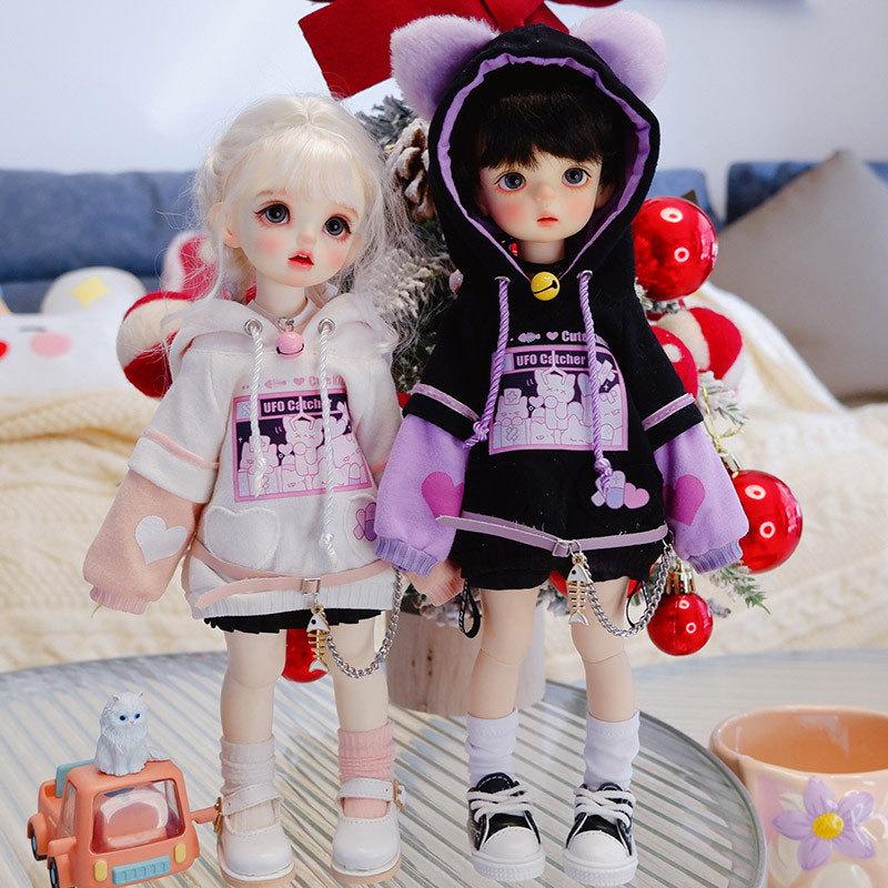 New 1/6 1/4 1/3 BJD Doll Clothes Cute Cat Sweater Hoodie Jacket for Big 1/6, Yosd, 60 30cm Doll Clothes BJD SD Doll Accessories