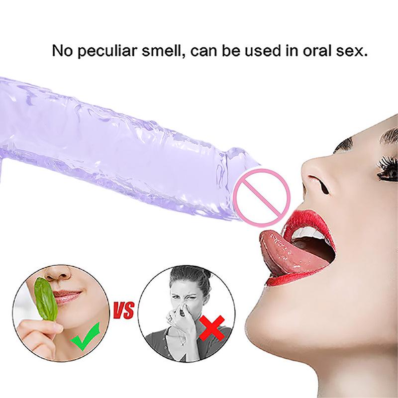 Jiuxi Realistic Clear TPE Dildo - Soft, Transparent Adult Toy for Women