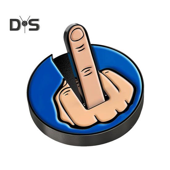 Golfballmarker mit Mittelfinger, mit magnetischem Hutclip, wasserdichtem Ballausrichtungswerkzeug, Golfzubehör für Golfliebhaber