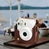 PU Leather Soft Camera Case Travelling Bag Shoulder Bag for Mini12 Film Camera Bag + Shoulder Straps