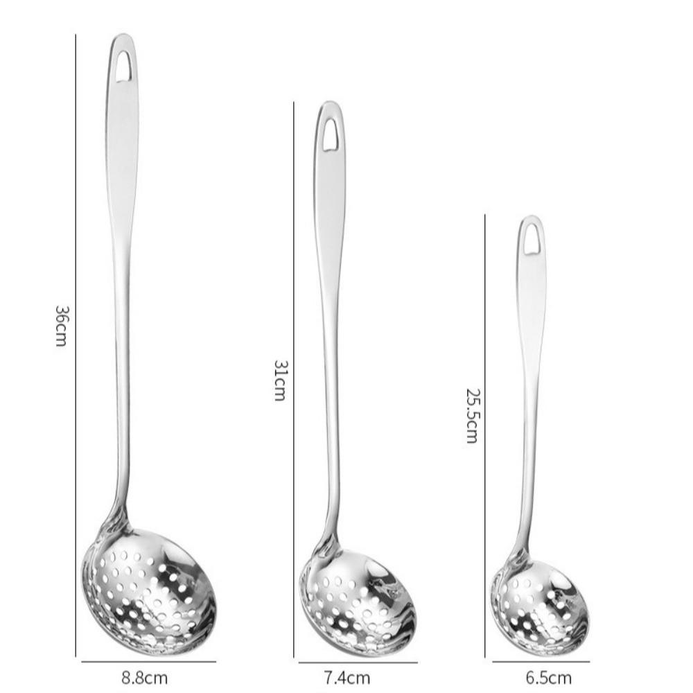 Anti Scald Soup Spoon Colander Long Handle Cooking Utensils Kitchen Tableware  Hotpot Serving