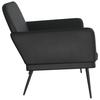 Black Bench 107 X 80 X 81 Cm Faux Leather
