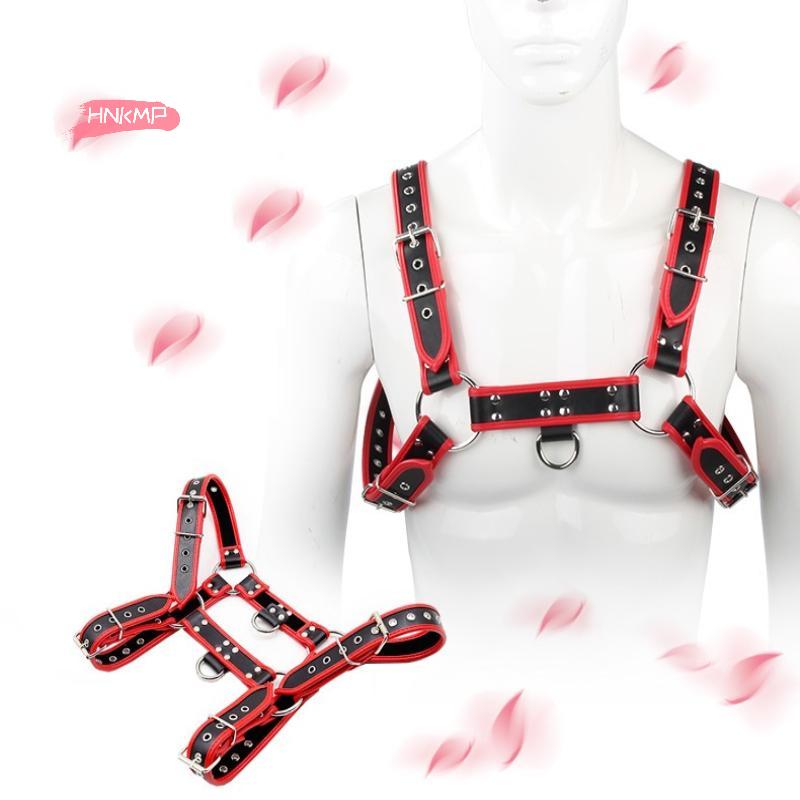 6 Colors Men Harness English Bull Dog Leather Chest Belt Fetish Clothing Sexy Straps Bondage Erotic Products Sex Toys For Men