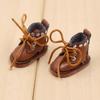 Fashion Floral Sleeveless Dress & PU Leather Boots Shoes for 12'' Doll Costume ACCS