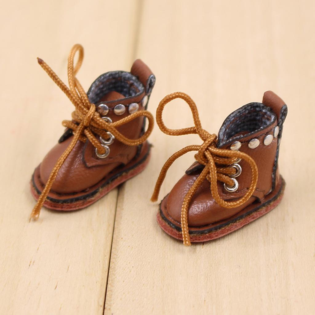 Fashion Floral Sleeveless Dress & PU Leather Boots Shoes for 12'' Doll Costume ACCS