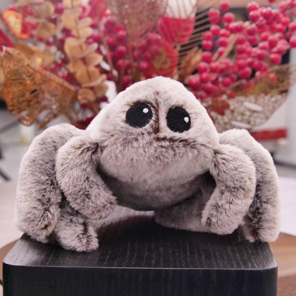 Realistic Plush Spider Toy - Gray Spider Doll Gift for Christmas