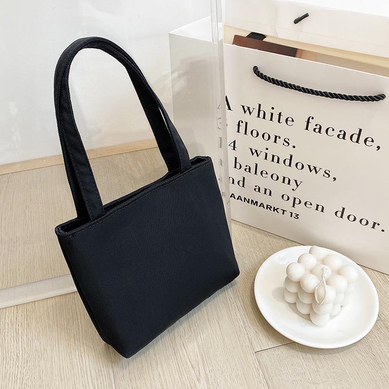 Handytasche neue einfache Canvas kleine Tasche Nylon Mini Handtasche Tote Damentasche einteilig